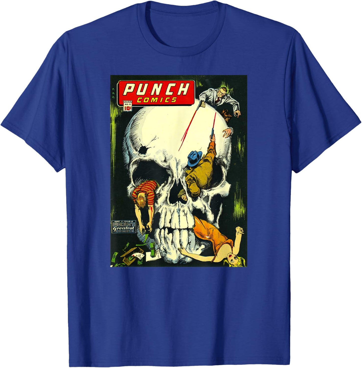 Classic Monster Poster Horror Comic Book T-Shirt - T-Shirt | Royal