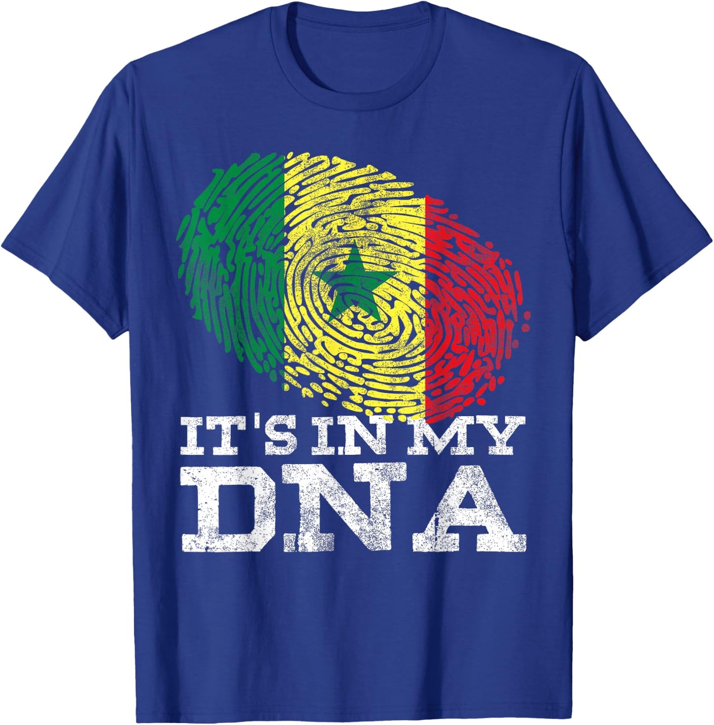 It's In My DNA Senegalese Gifts Afro-American Senegal Flag T-Shirt - T-Shirt | Royal