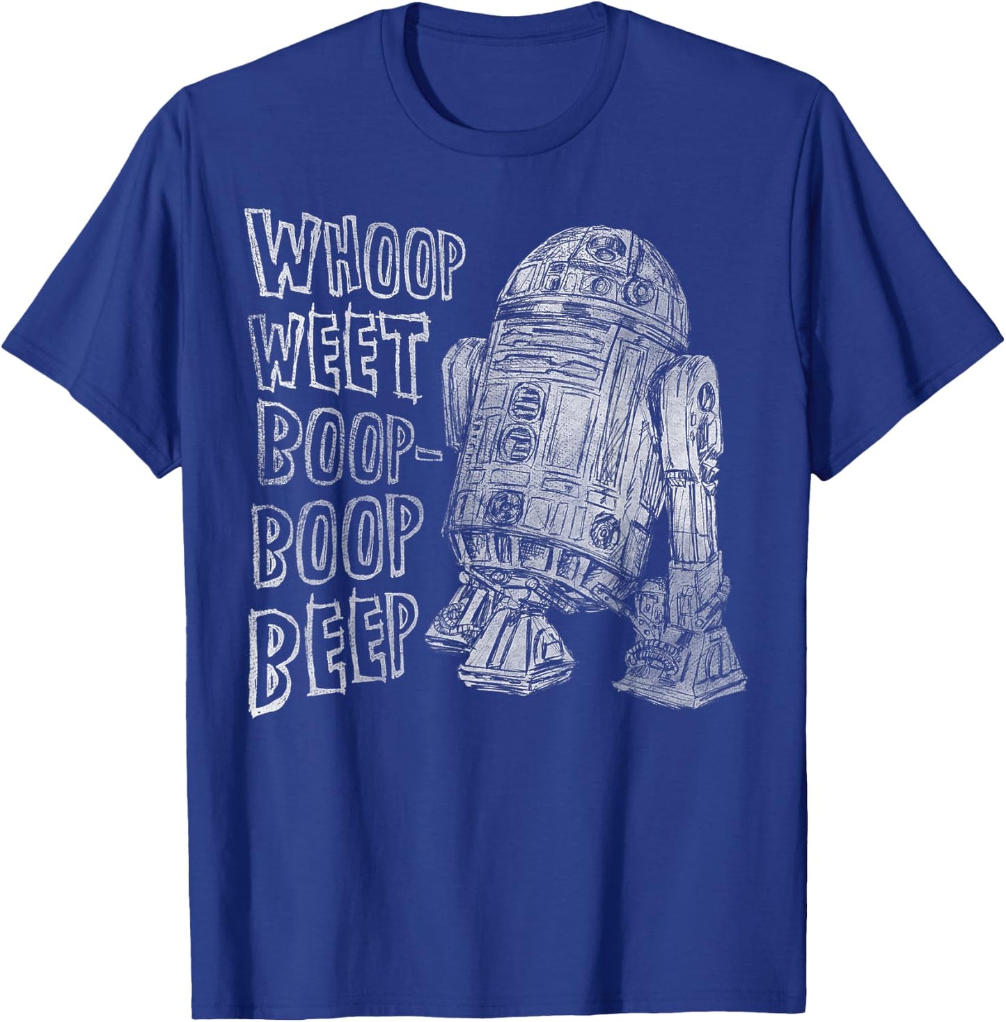 Star Wars Classic R2-D2 Droid Outline Words of Wisdom T-Shirt - T-Shirt | Royal