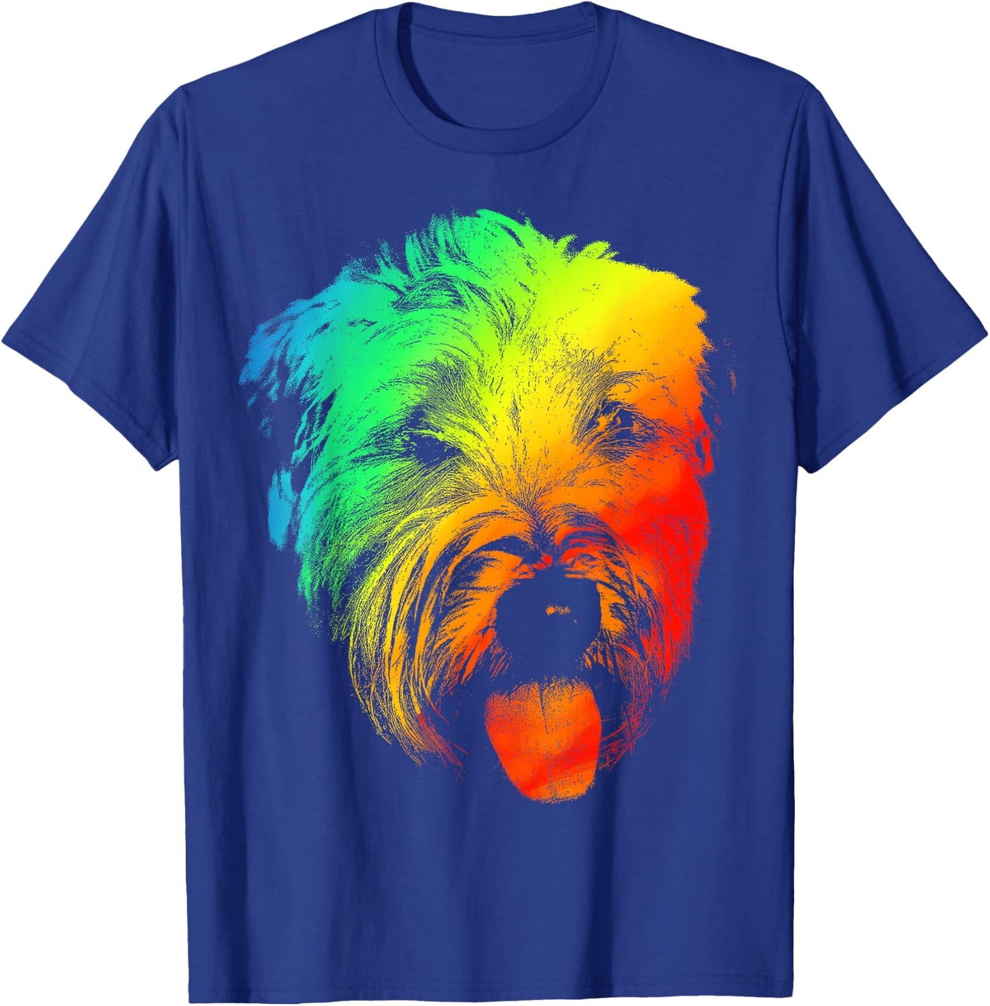 SOFT COATED WHEATEN TERRIER Colorful Rainbow Retro Pet Gifts T-Shirt - T-Shirt | Royal