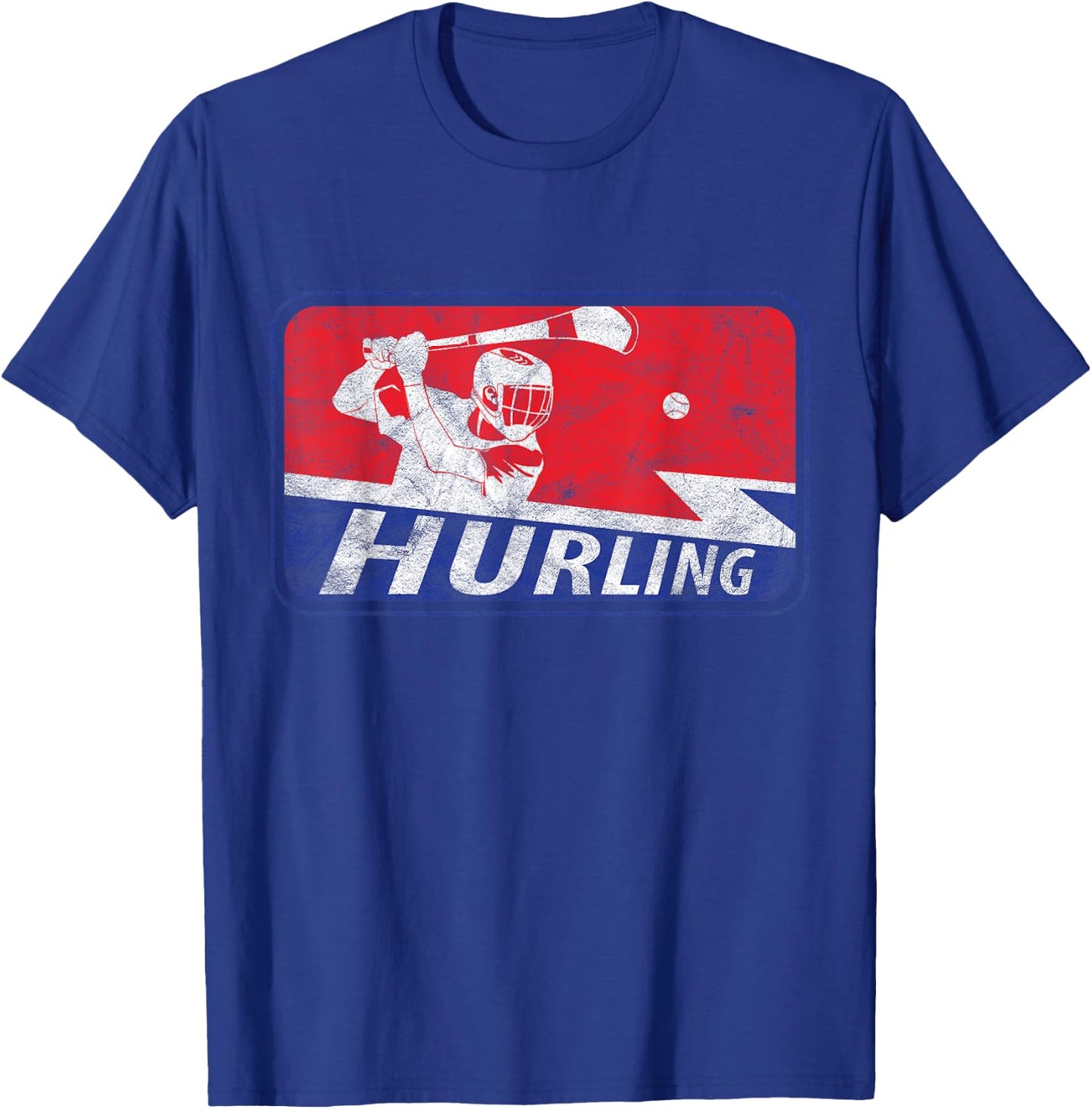 Ireland National Sport Hurling Player Irish Sliotar Stick T-Shirt - T-Shirt | Royal