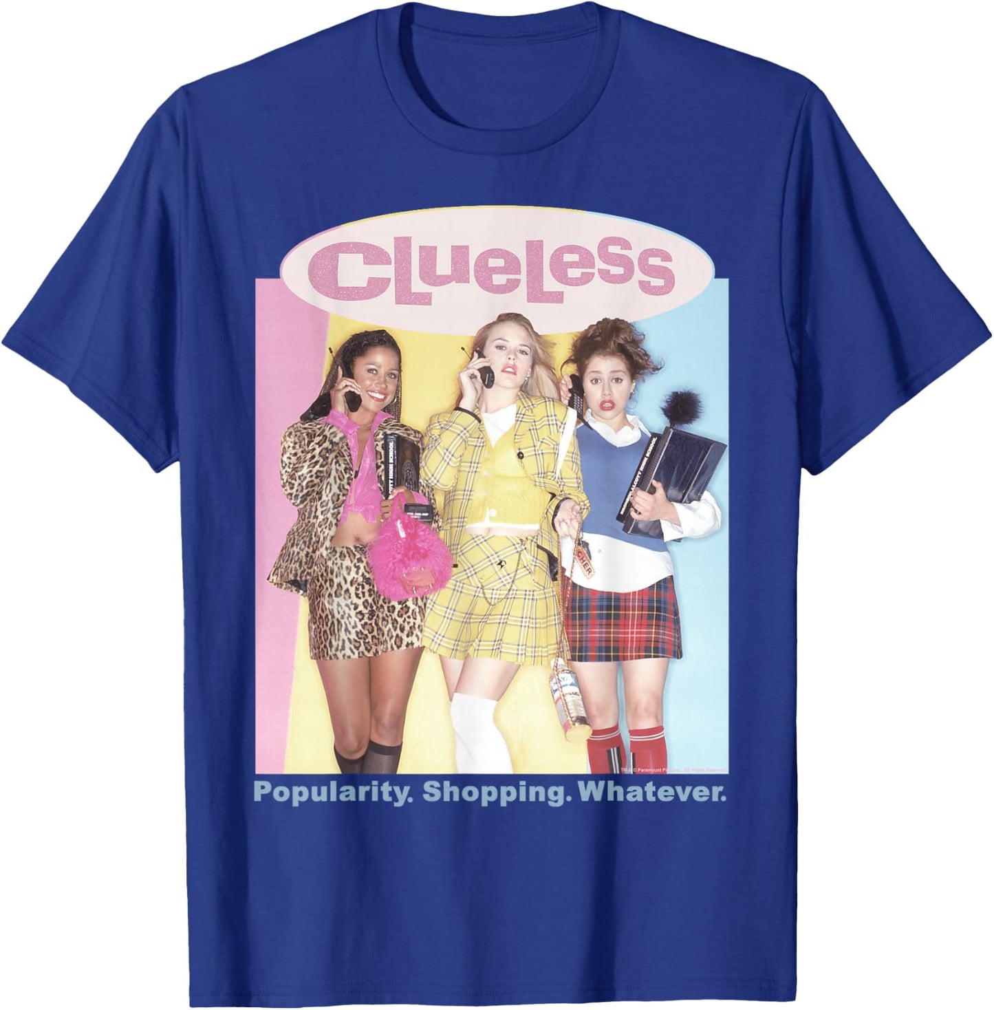 Clueless Cher's Trio Popularity Shopping Graphic T-Shirt - T-Shirt | Royal