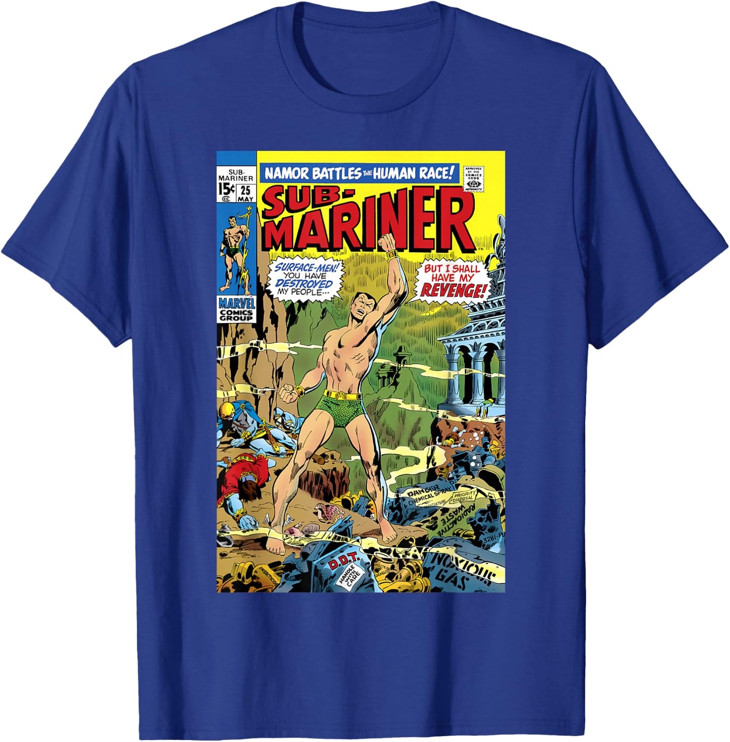 Marvel Namor The Sub-Mariner Battles The Human Race Comic T-Shirt - T-Shirt | Royal