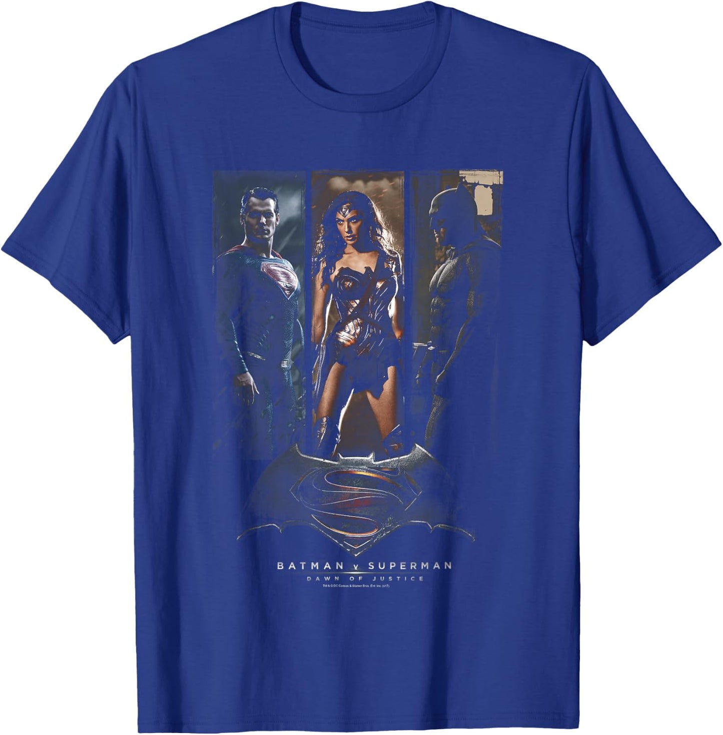 Batman v Superman 3 Phases T Shirt T-Shirt - T-Shirt | Royal