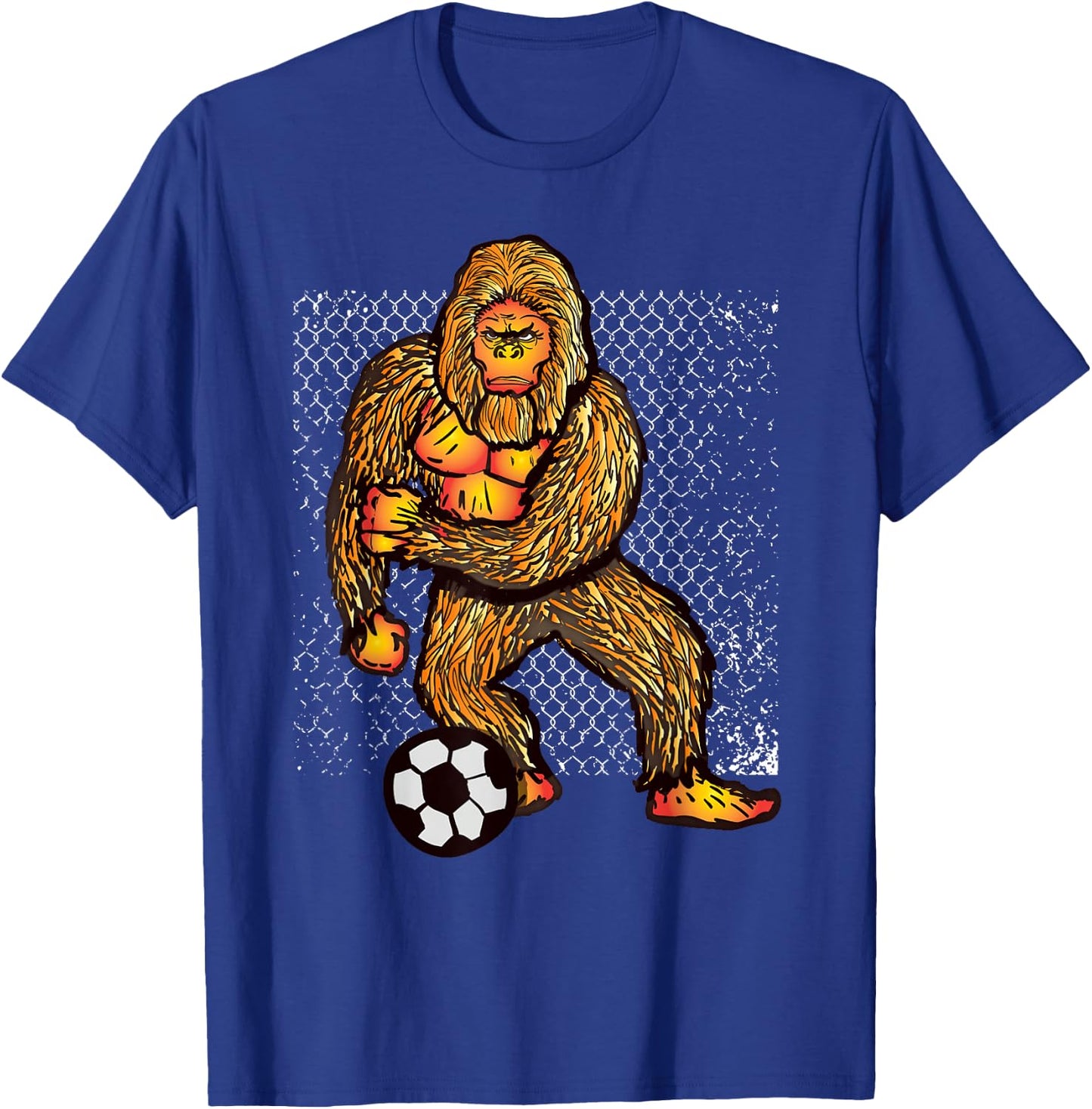 Bigfoot Playing Soccer For Soccer Players Funny Gift T-Shirt - T-Shirt | Royal