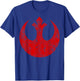 Star Wars Big Red Rebel Distressed Logo Graphic T-Shirt - T-Shirt | Royal