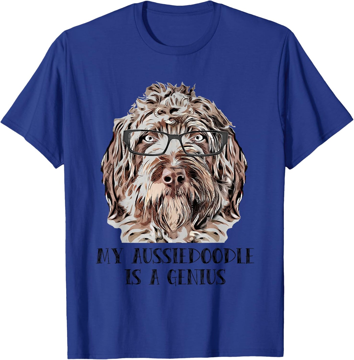 Genius Aussiedoodle T-Shirt - T-Shirt | Royal