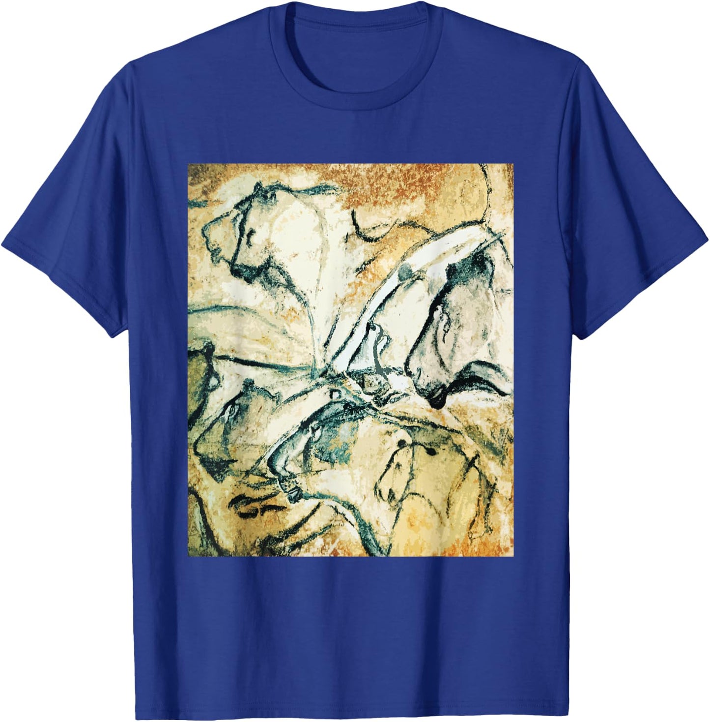 Lions From Chauvet Cave - Rock Art Petroglyph Archaeology T-Shirt - T-Shirt | Royal