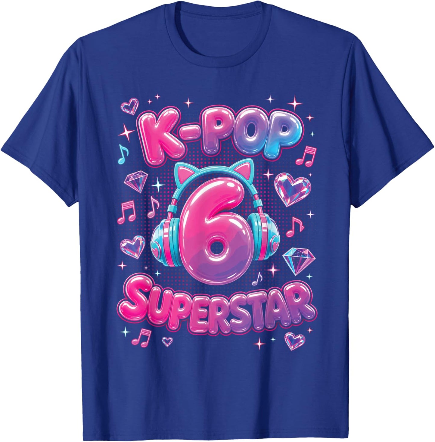 K-Pop 6th Birthday Girls 6 Year Old Girl T-Shirt - T-Shirt | Royal