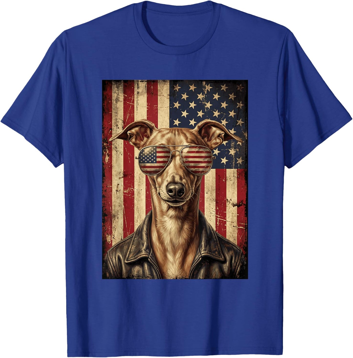 American Flag Italian Greyhound Patriotic Dog Owner T-Shirt - T-Shirt | Royal