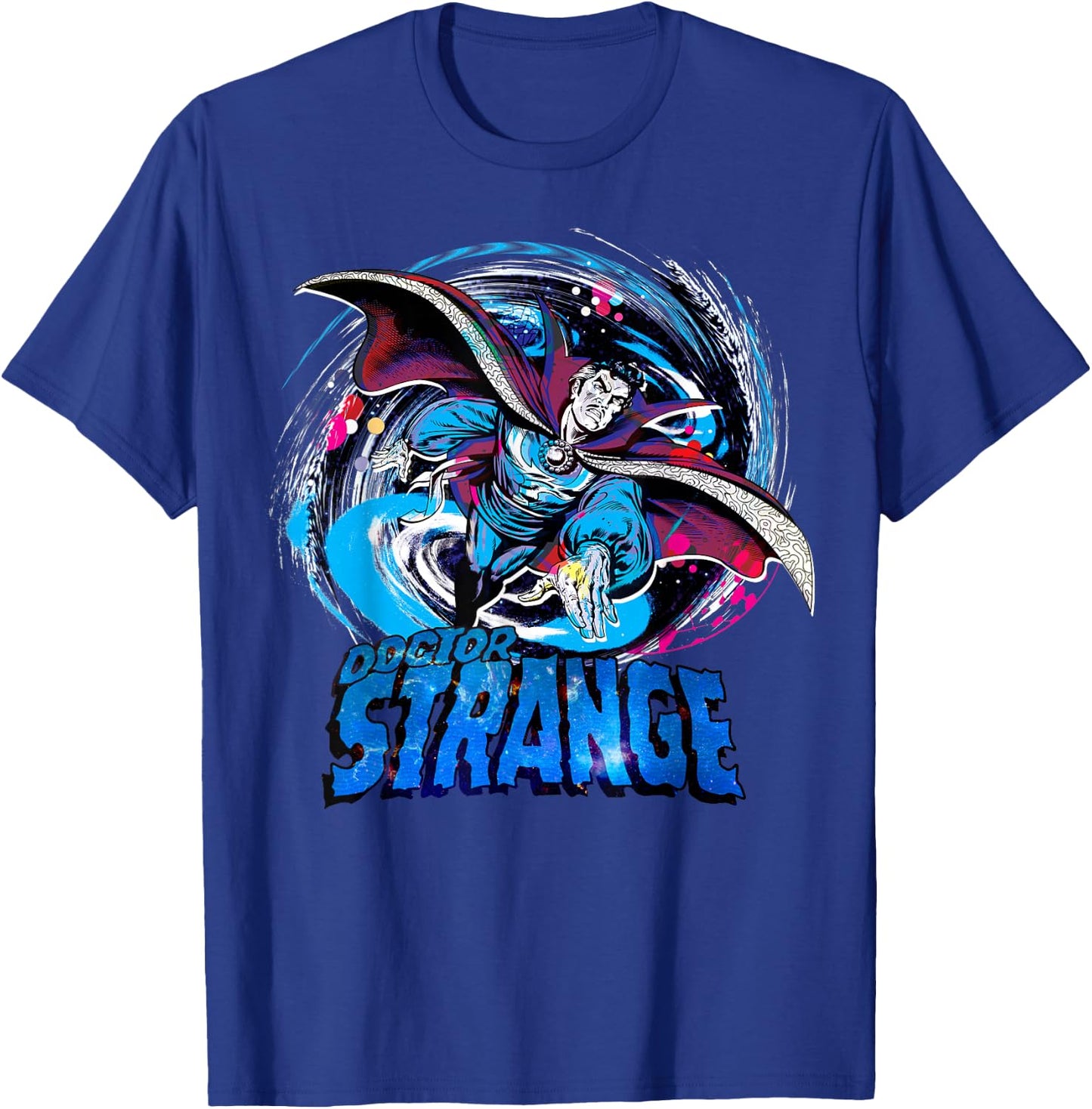 Marvel Doctor Strange Classic Retro Magic Warp Logo T-Shirt - T-Shirt | Royal