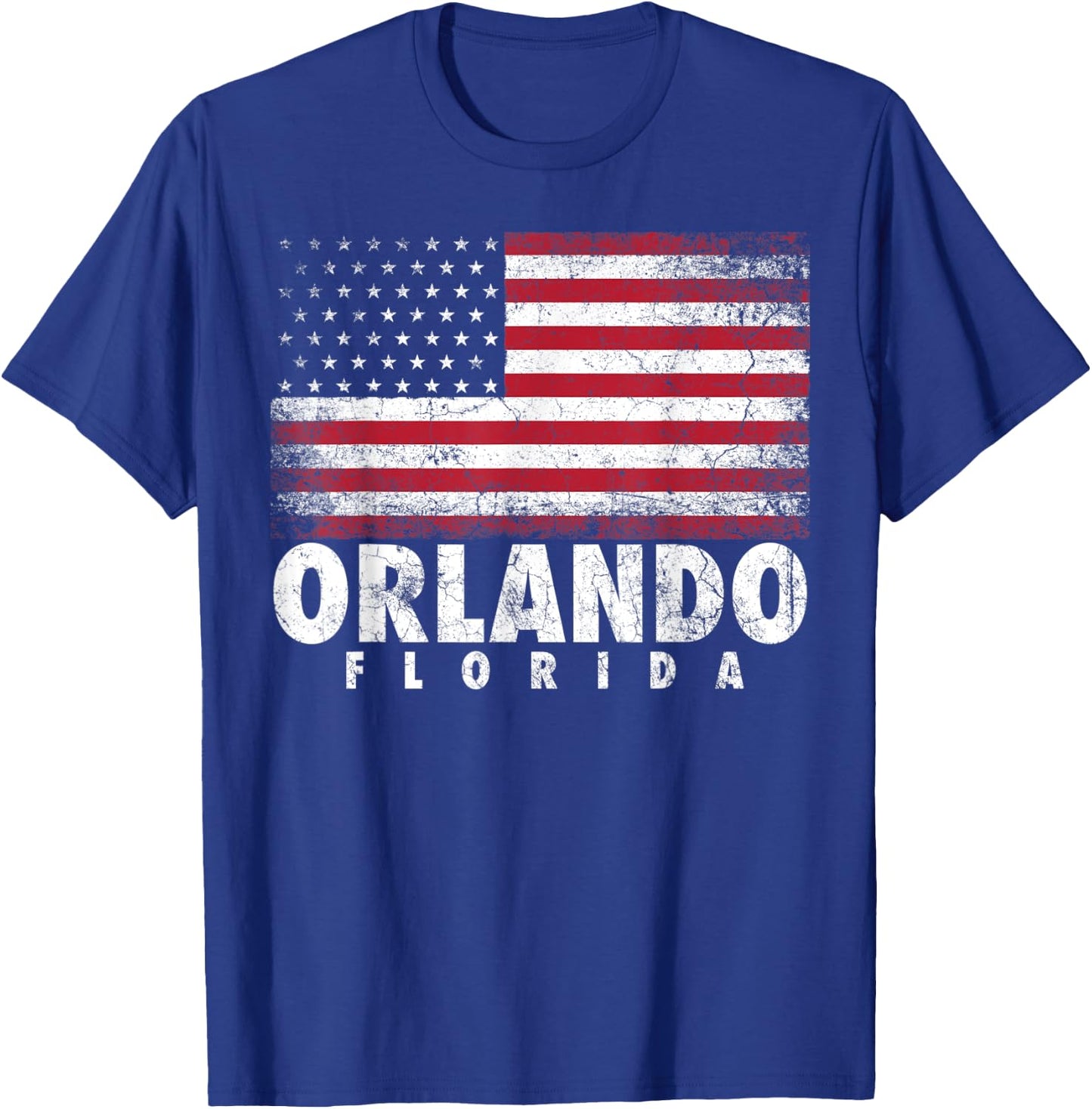 4th of July Gift Women Orlando Florida American Flag T-Shirt - T-Shirt | Royal