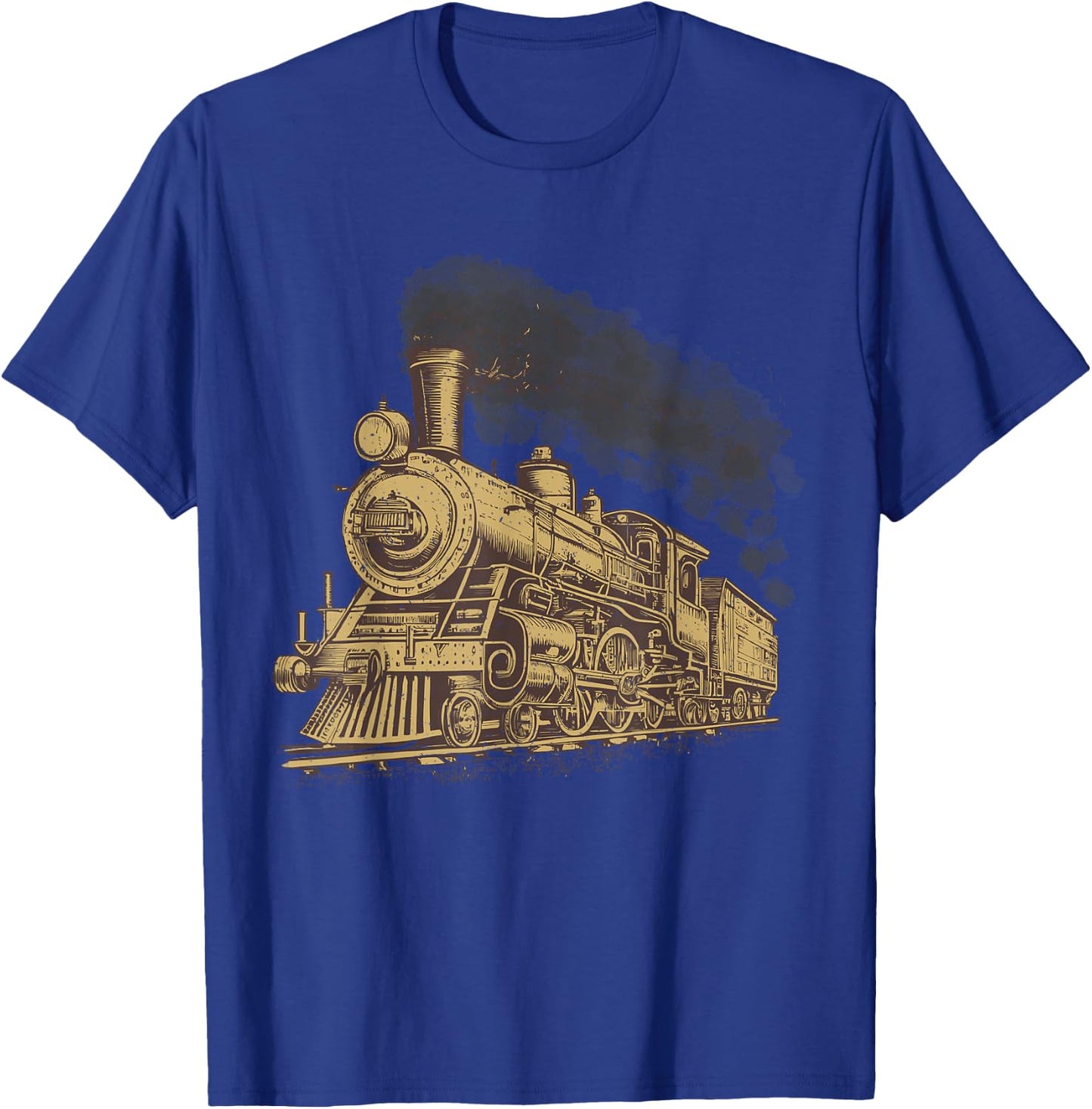 Cool Steam Train Art Women Locomotive Train Lover T-Shirt - T-Shirt | Royal