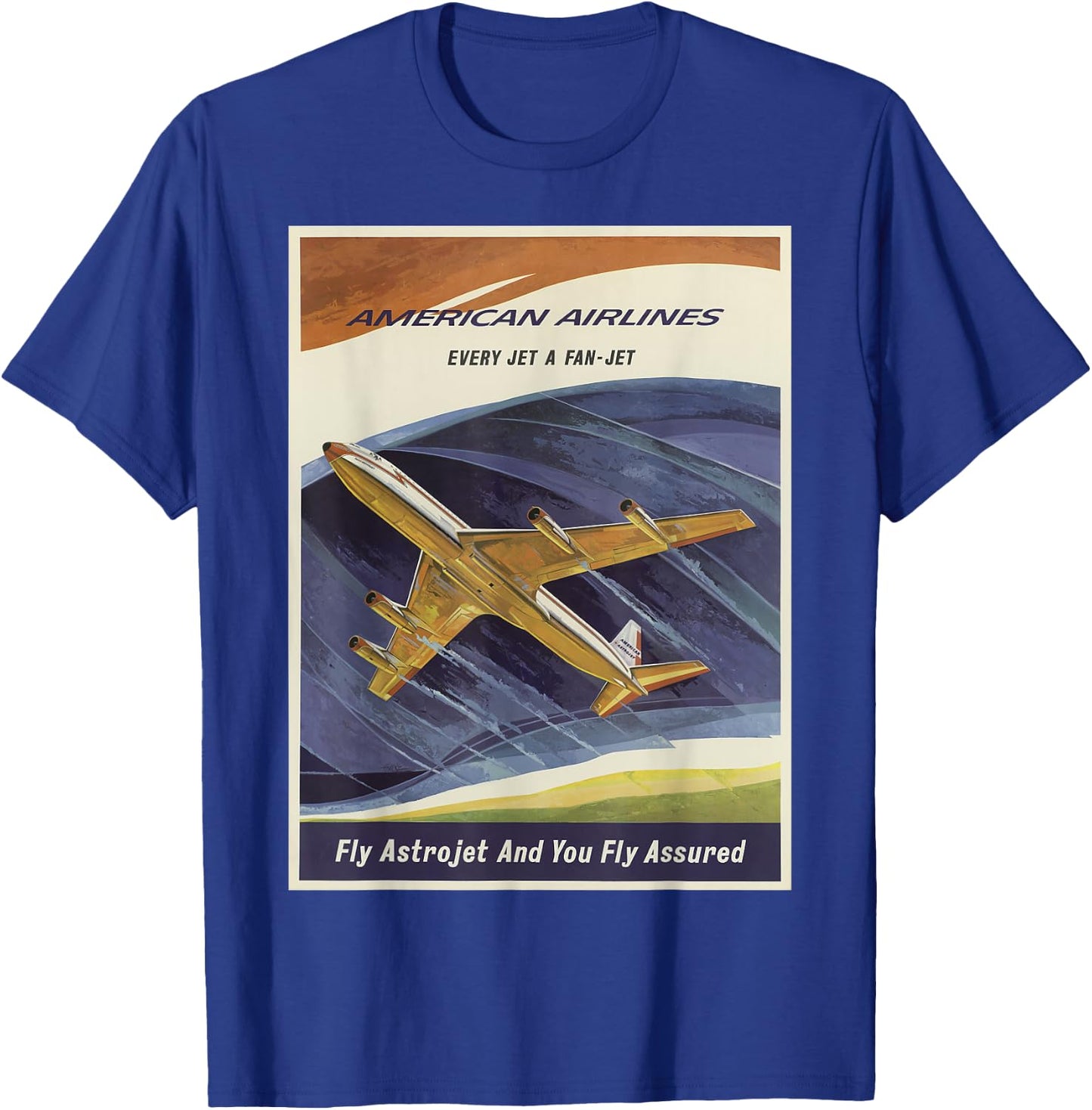 Vintage poster - Astrojet Retro T-Shirt - T-Shirt | Royal