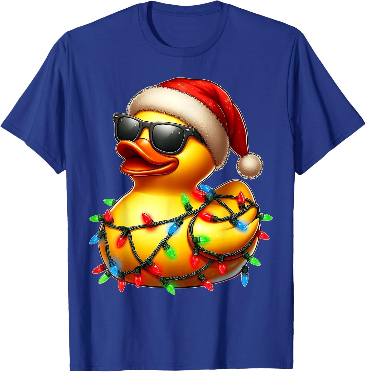 Rubber Duck Sunglasses Cute Christmas Xmas T-Shirt - T-Shirt | Royal