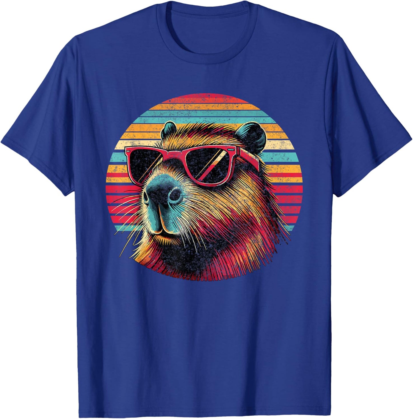 Capybara Retro Sunglasses T-Shirt - T-Shirt | Royal