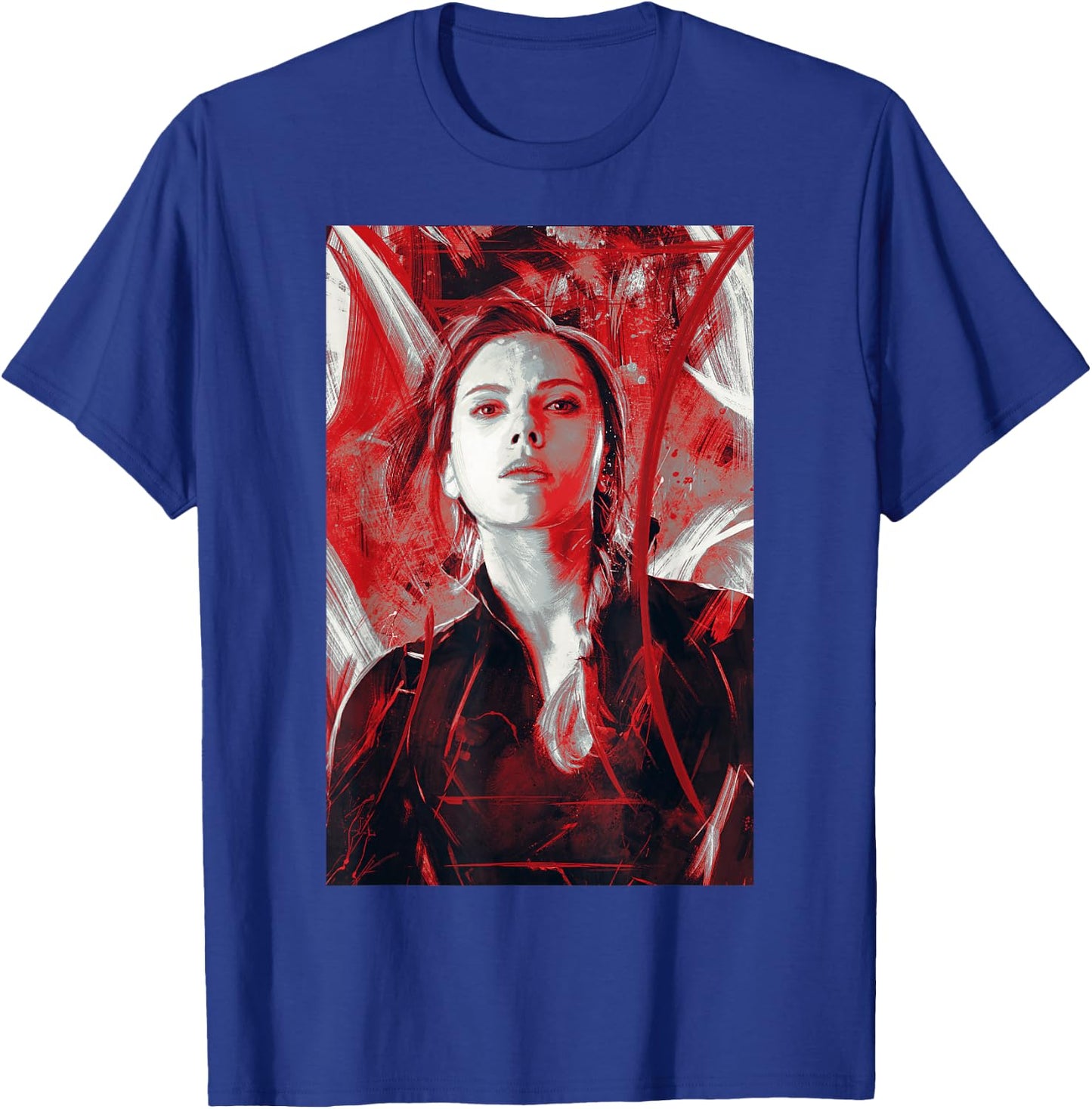 Marvel Avengers Endgame Black Widow Painting Graphic T-Shirt - T-Shirt | Royal