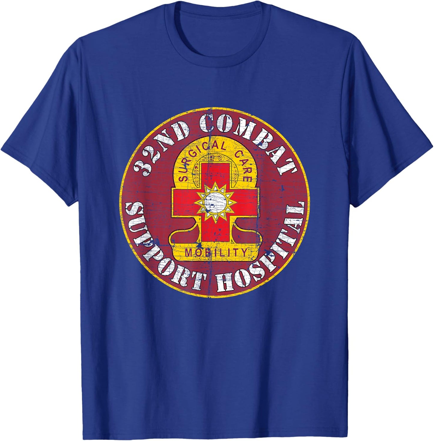 32nd Combat Support Hospital Veterans Day Vintage Gifts T-Shirt - T-Shirt | Royal
