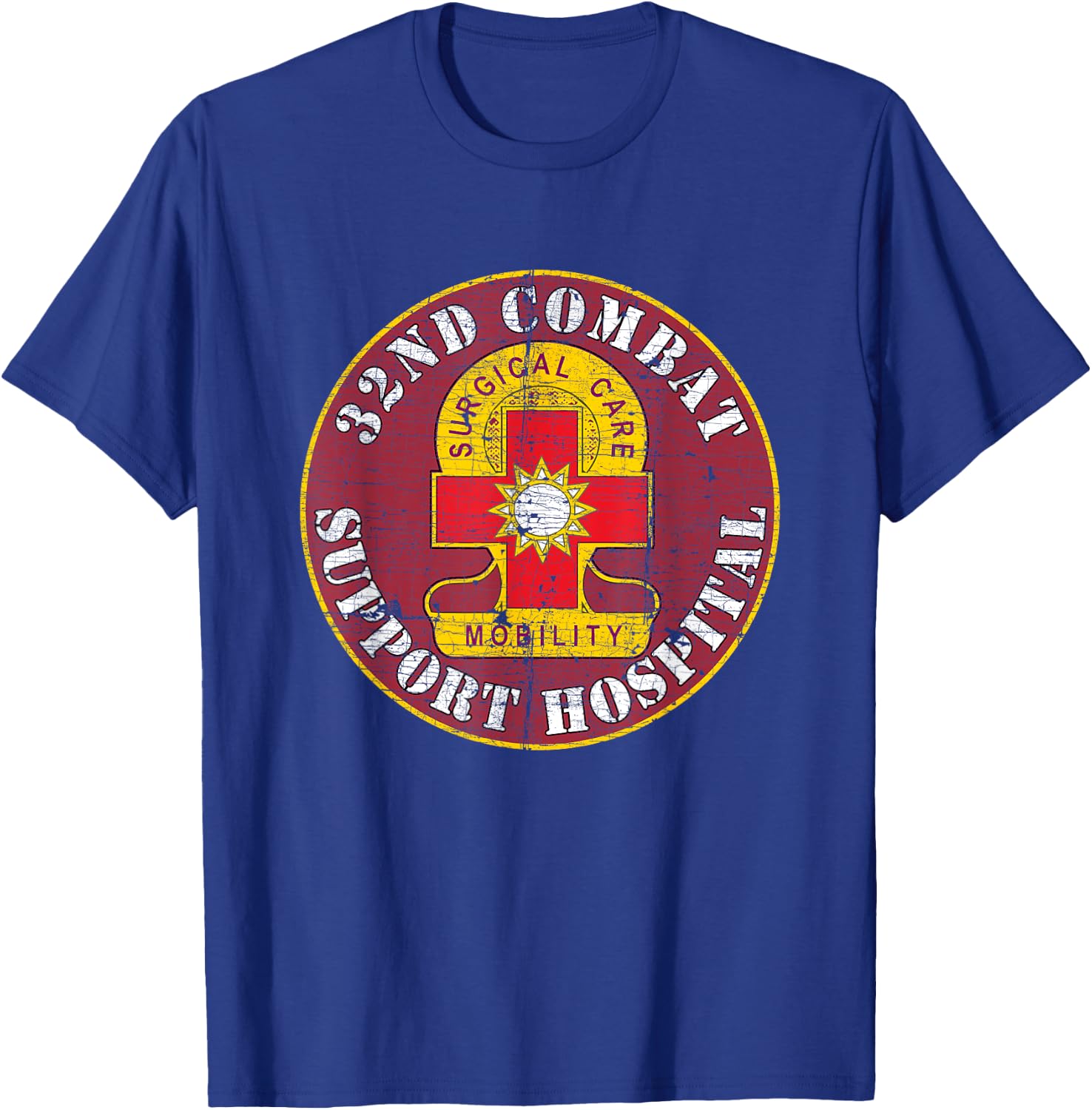 32nd Combat Support Hospital Veterans Day Vintage Gifts T-Shirt - T-Shirt | Royal