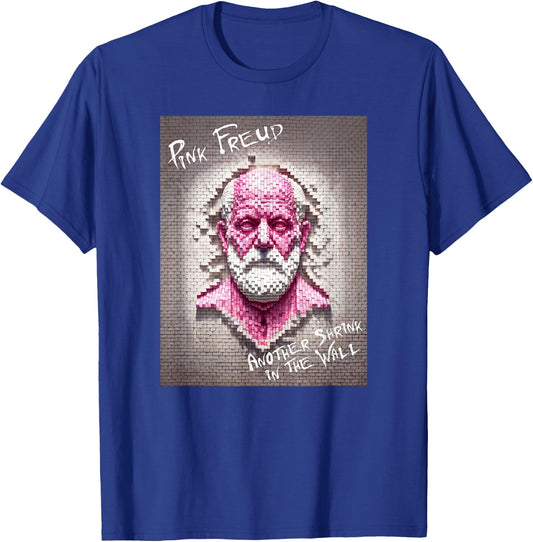 Pink Freud Another Shrink in the Wall Funny Therapy Parody T-Shirt - T-Shirt | Royal
