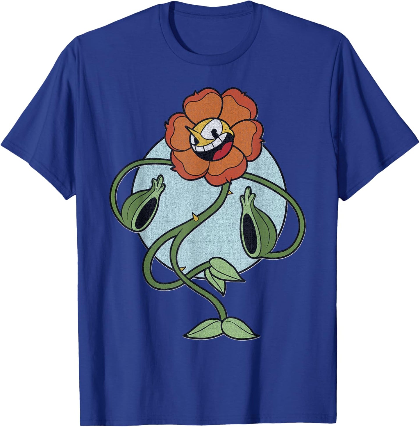 Cuphead Cagney Flower Pose T-Shirt - T-Shirt | Royal