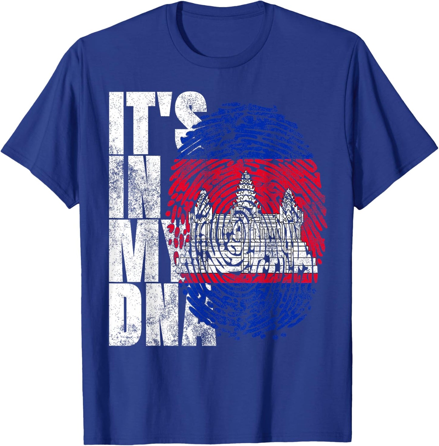 It's in My DNA Cambodian Gifts Khmer Kampuchea Cambodia Flag T-Shirt - T-Shirt | Royal