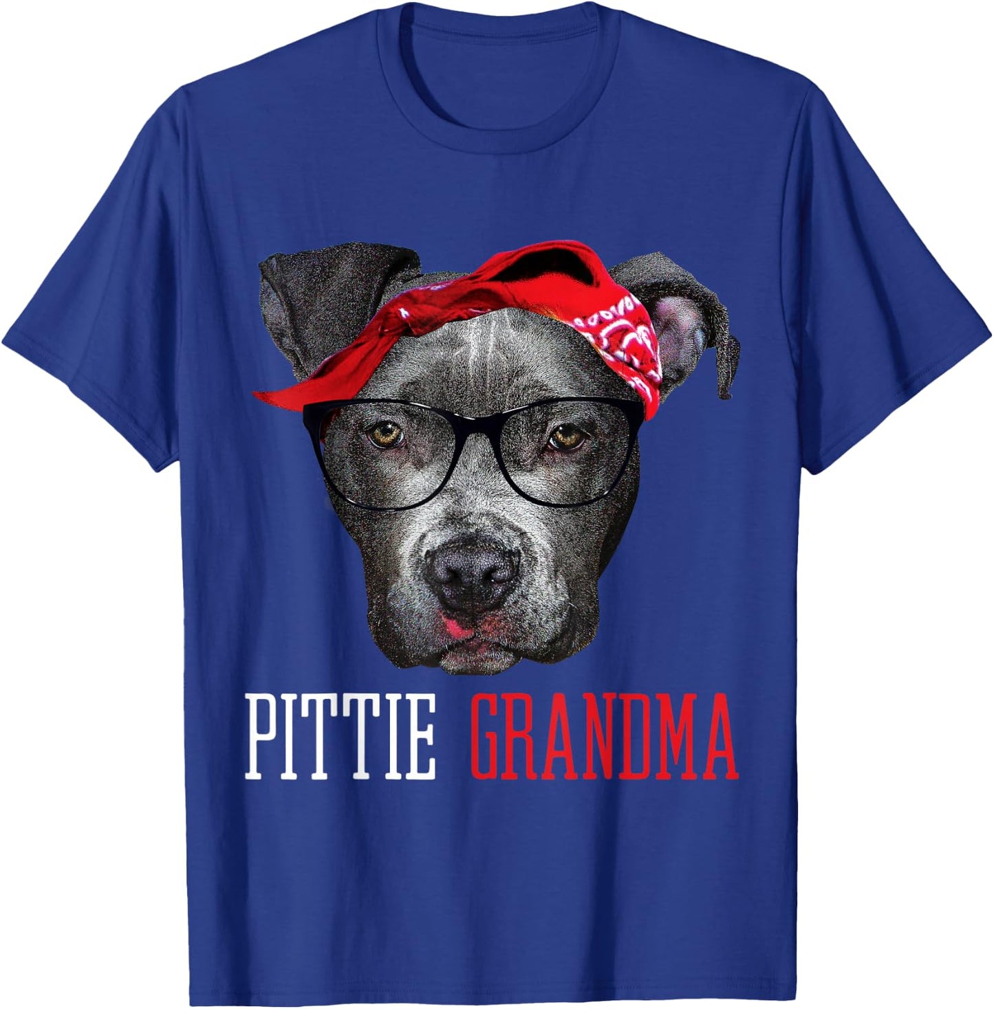 Pittie Grandma Granny Pitbull Dog Lovers Gift Women T-Shirt - T-Shirt | Royal