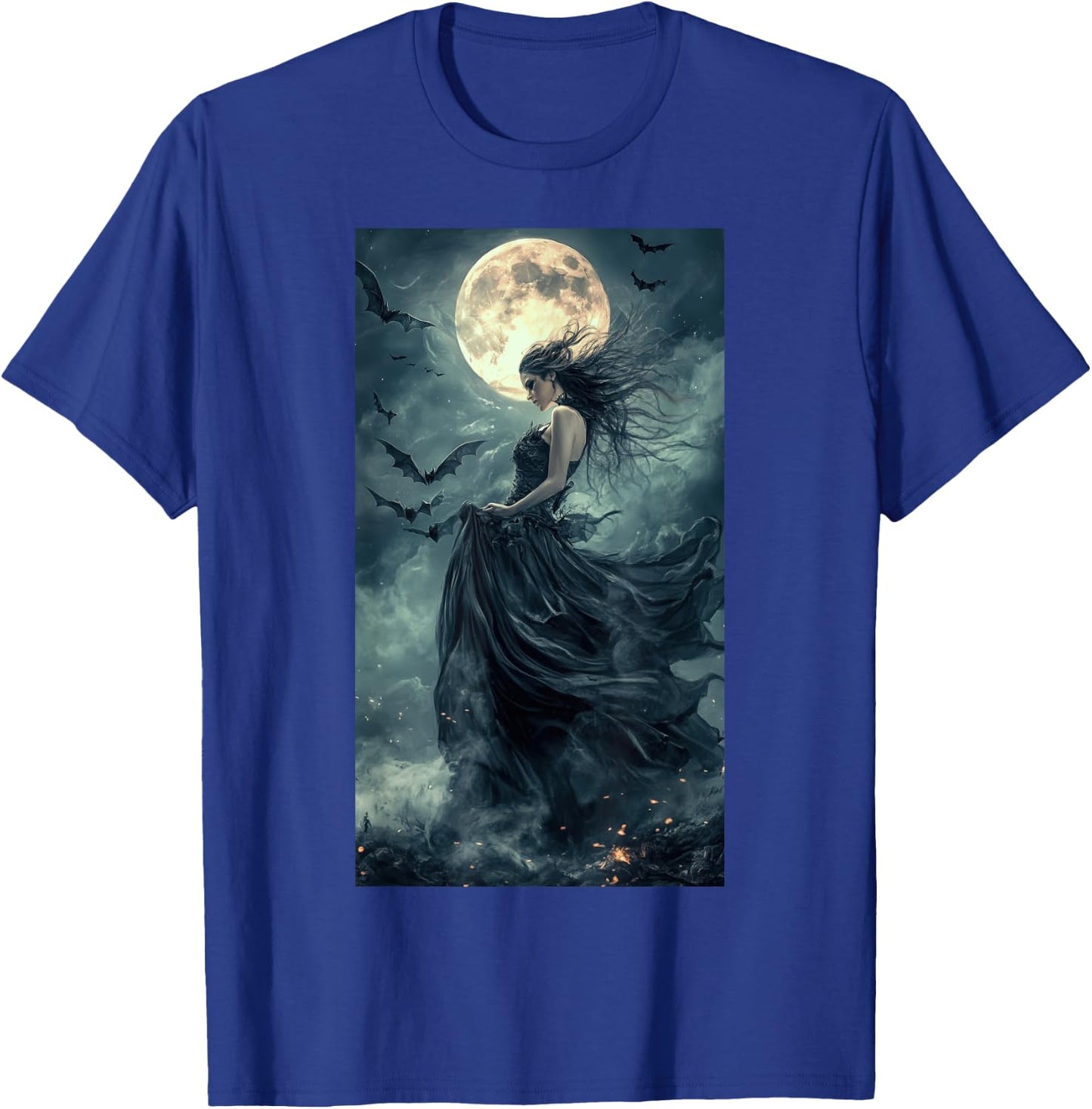 Beautiful Witch Gothic Fantasy Vampire Moonlight T-Shirt - T-Shirt | Royal