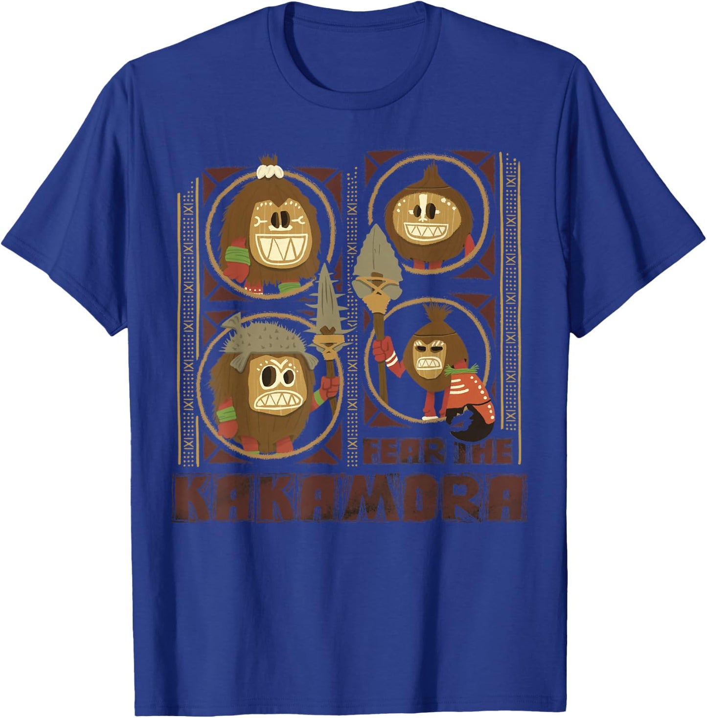 Disney Moana Fear the Kakamora Tiki Style Group Portrait T-Shirt - T-Shirt | Royal