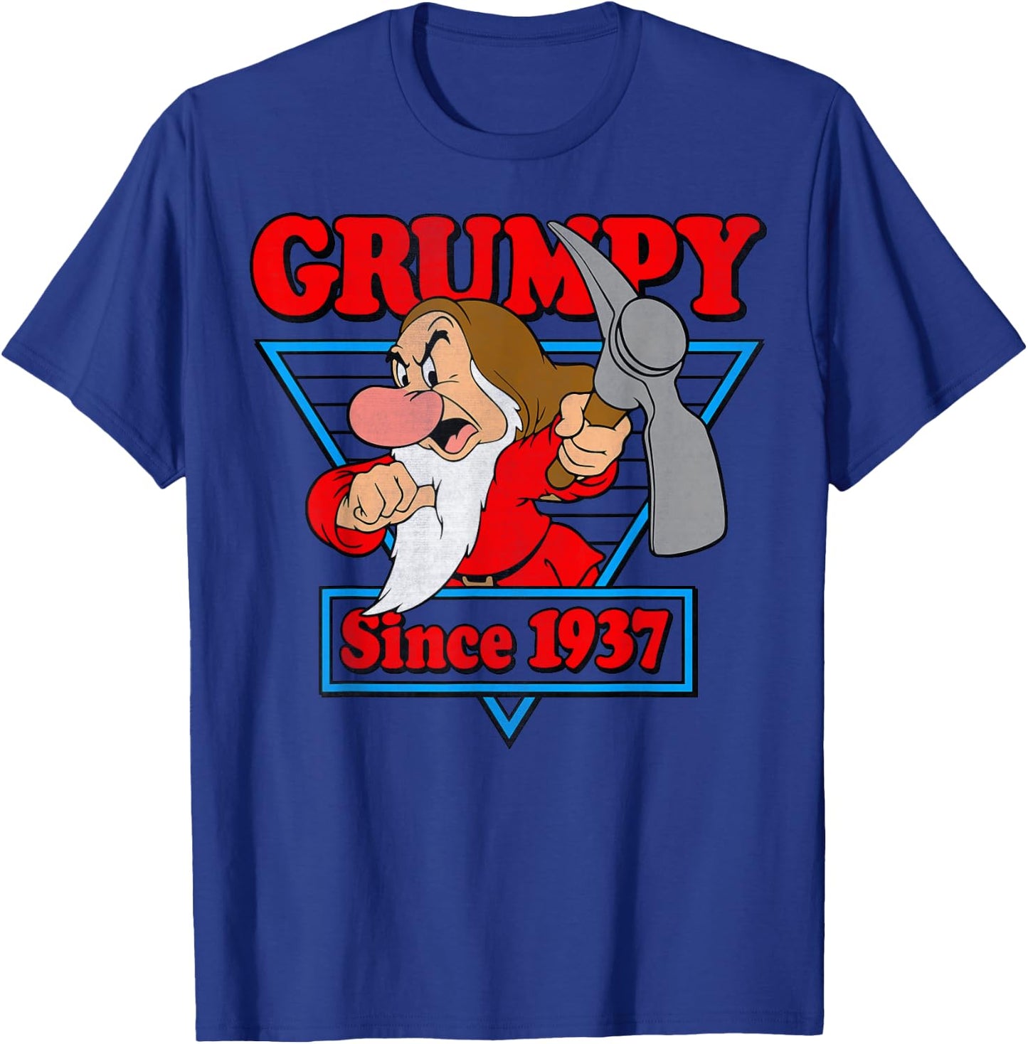 Disney Snow White Grumpy Since 1937 Triangle Graphic T-Shirt - T-Shirt | Royal
