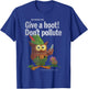 Vintage Shirts by Sven & Angus Woodsy Owl Give a Hoot 70s Distressed and Faded Black Adult Men's Classic Fit Short Sleeve T-Shirt - T-Shirt | Royal