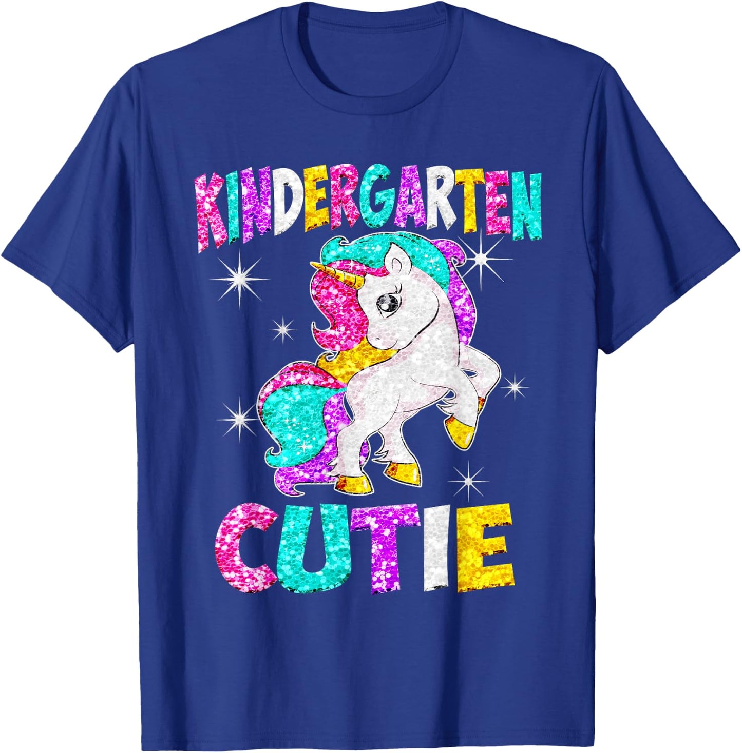 Kindergarten Cutie Unicorn Back to School T-Shirt - T-Shirt | Royal