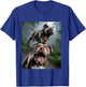 Funny Pitbull Dog Selfie with T-Rex T-Shirt - T-Shirt | Royal