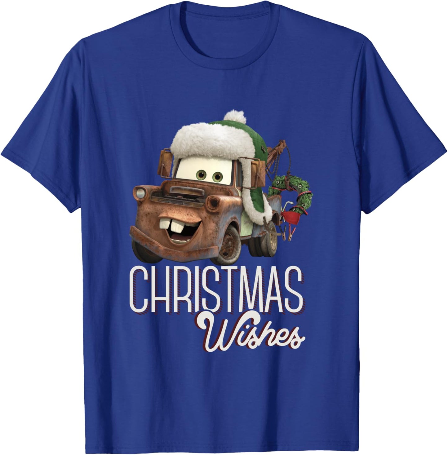 Disney Pixar Cars Tow Mater Christmas Wishes Portrait T-Shirt - T-Shirt | Royal