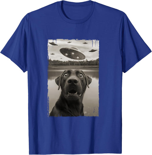 Classic Funny UFO and Labrador Retriever Selfie