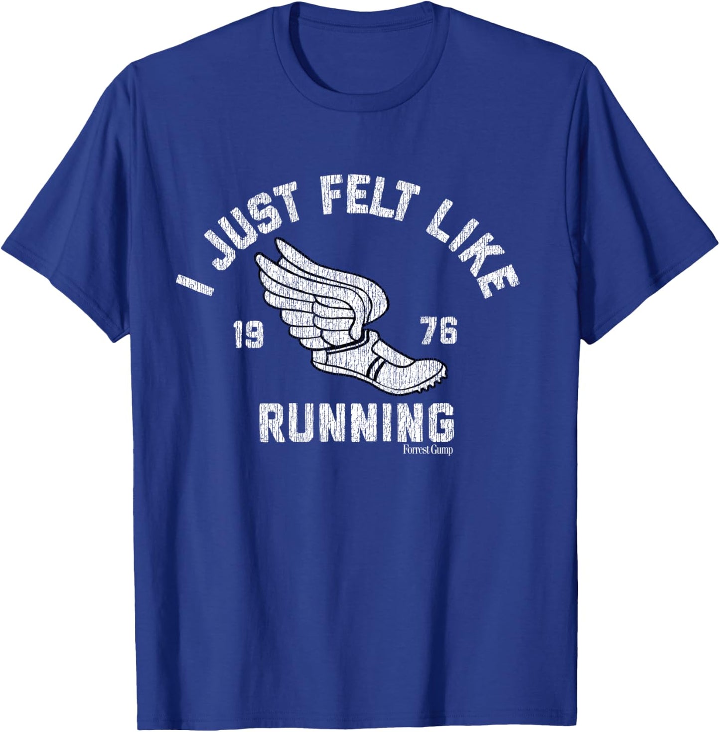 Forrest Gump I Just Felt Like Running 1976 Logo T-Shirt - T-Shirt | Royal