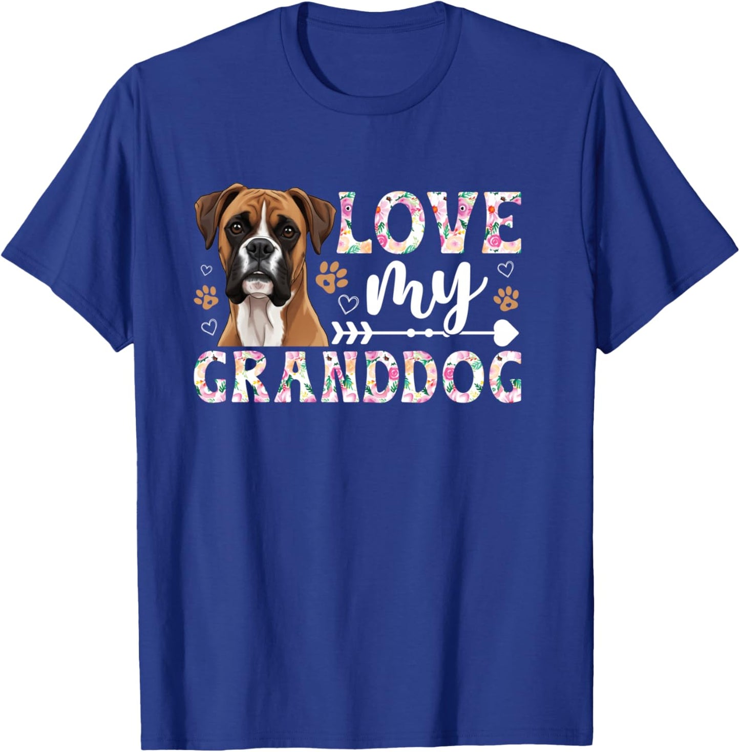 Love My Granddog Boxer Grandma of A Boxer Grandmother T-Shirt - T-Shirt | Royal