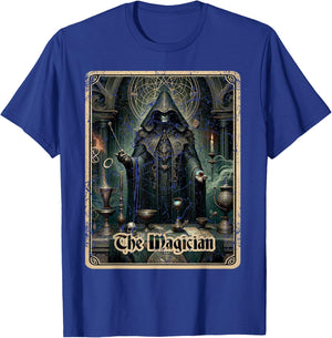 Magician Tarot Card Black Horror T-Shirt - T-Shirt | Royal