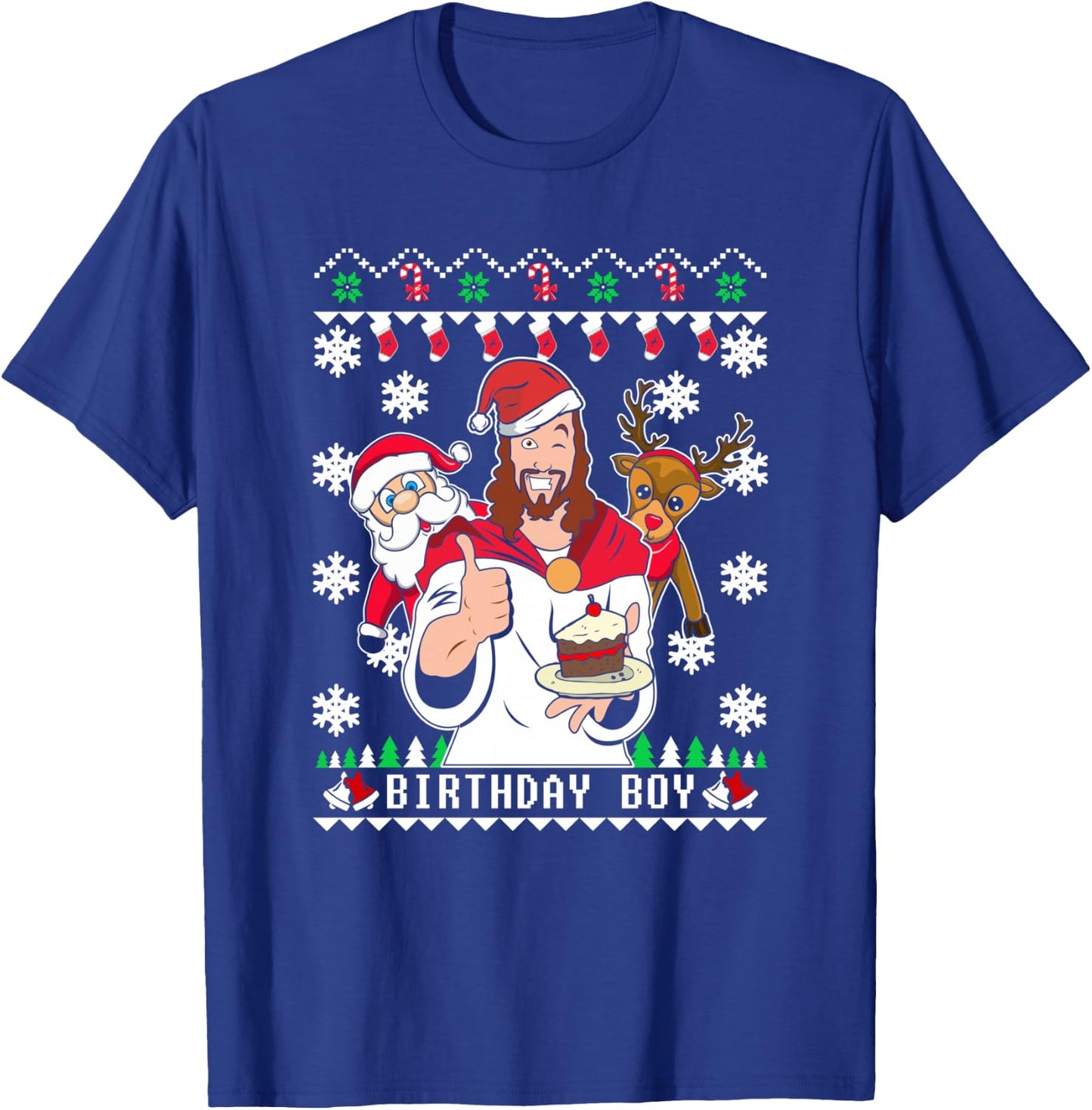 Birthday Boy Men Women Kids Funny Ugly Christmas T-Shirt - T-Shirt | Royal