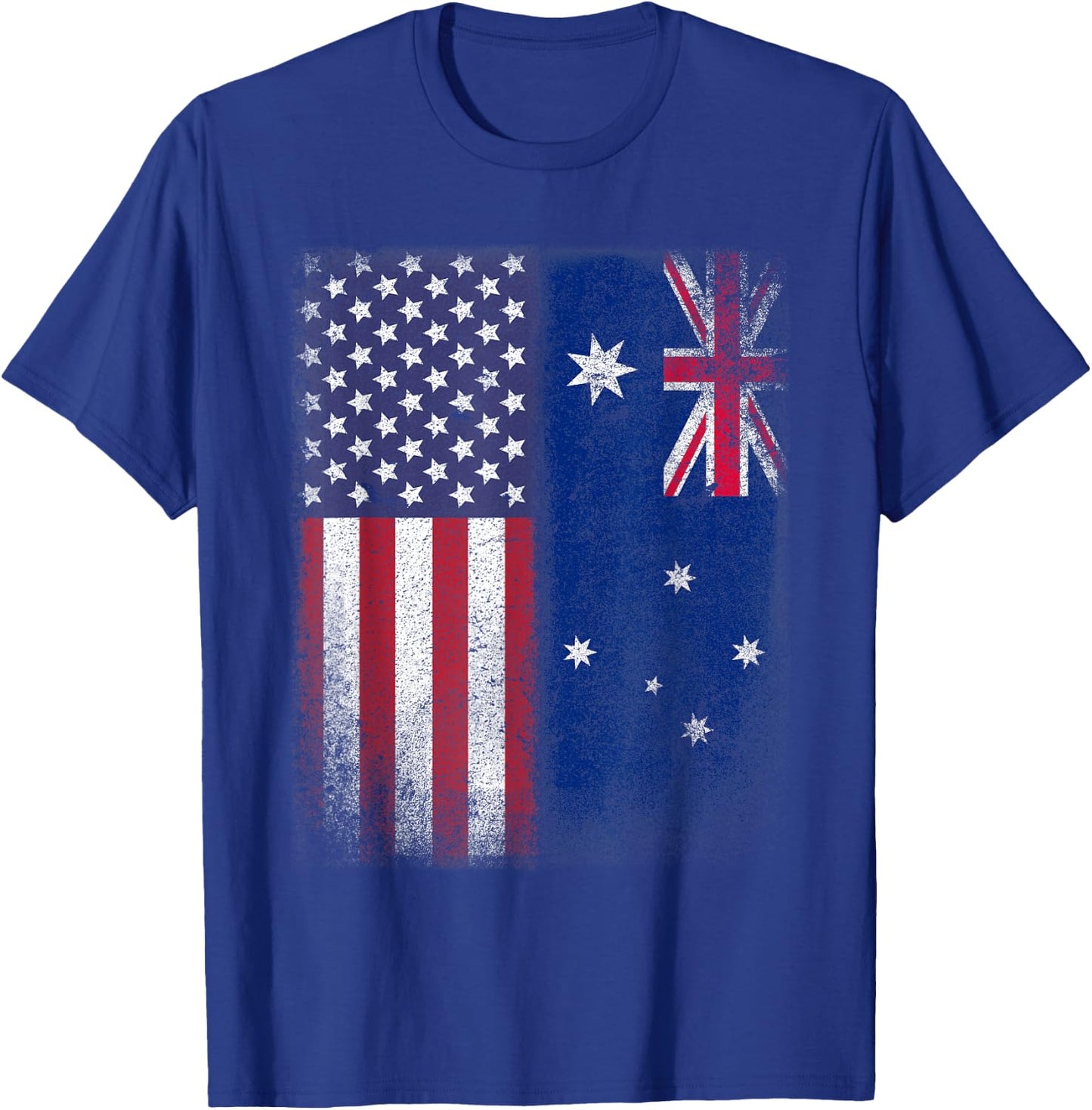 Australian American Flag Australia Usa T-Shirt - T-Shirt | Royal
