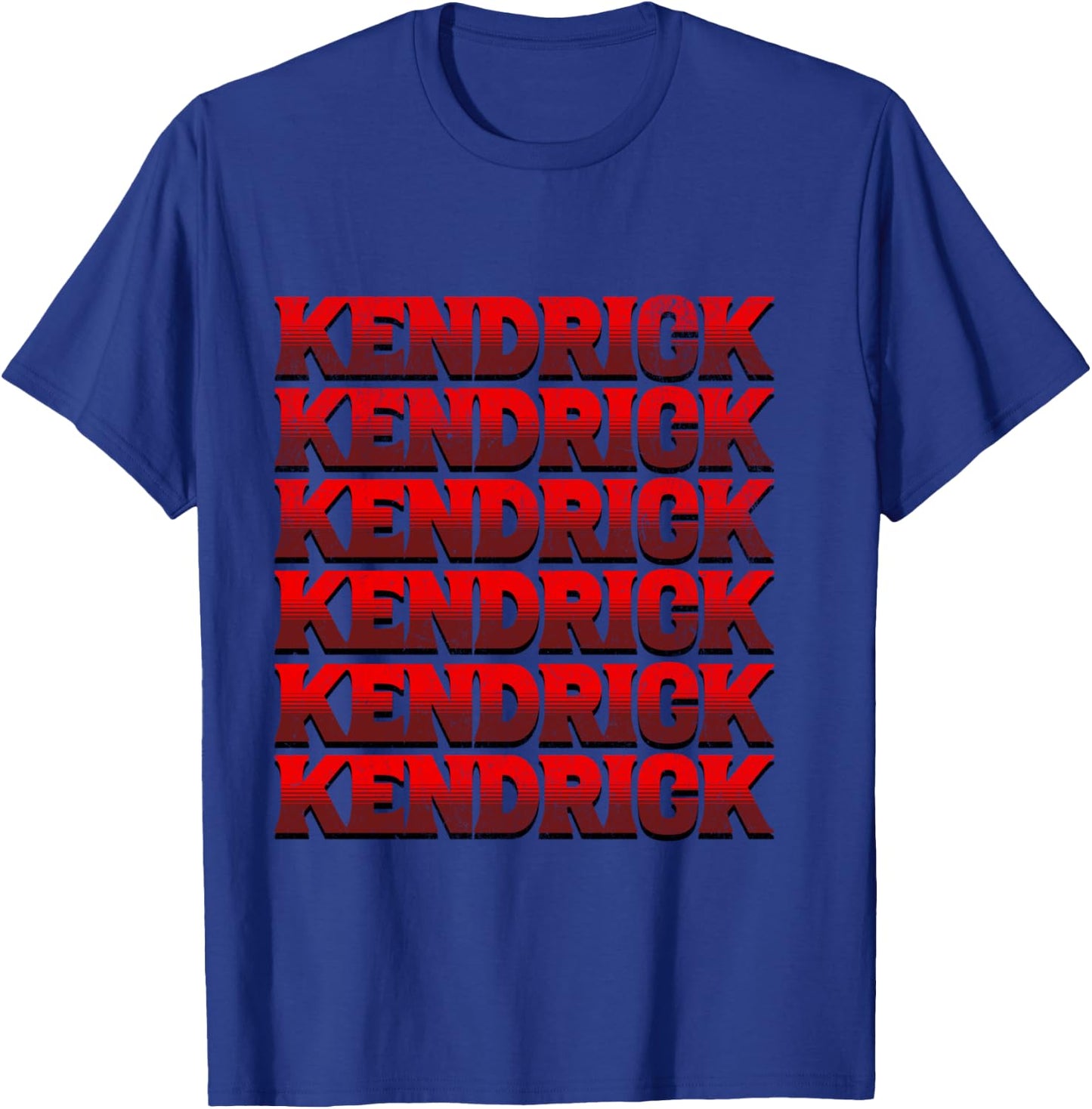 Kendrick First Name T With Heart Personalized Vintage T-Shirt - T-Shirt | Royal