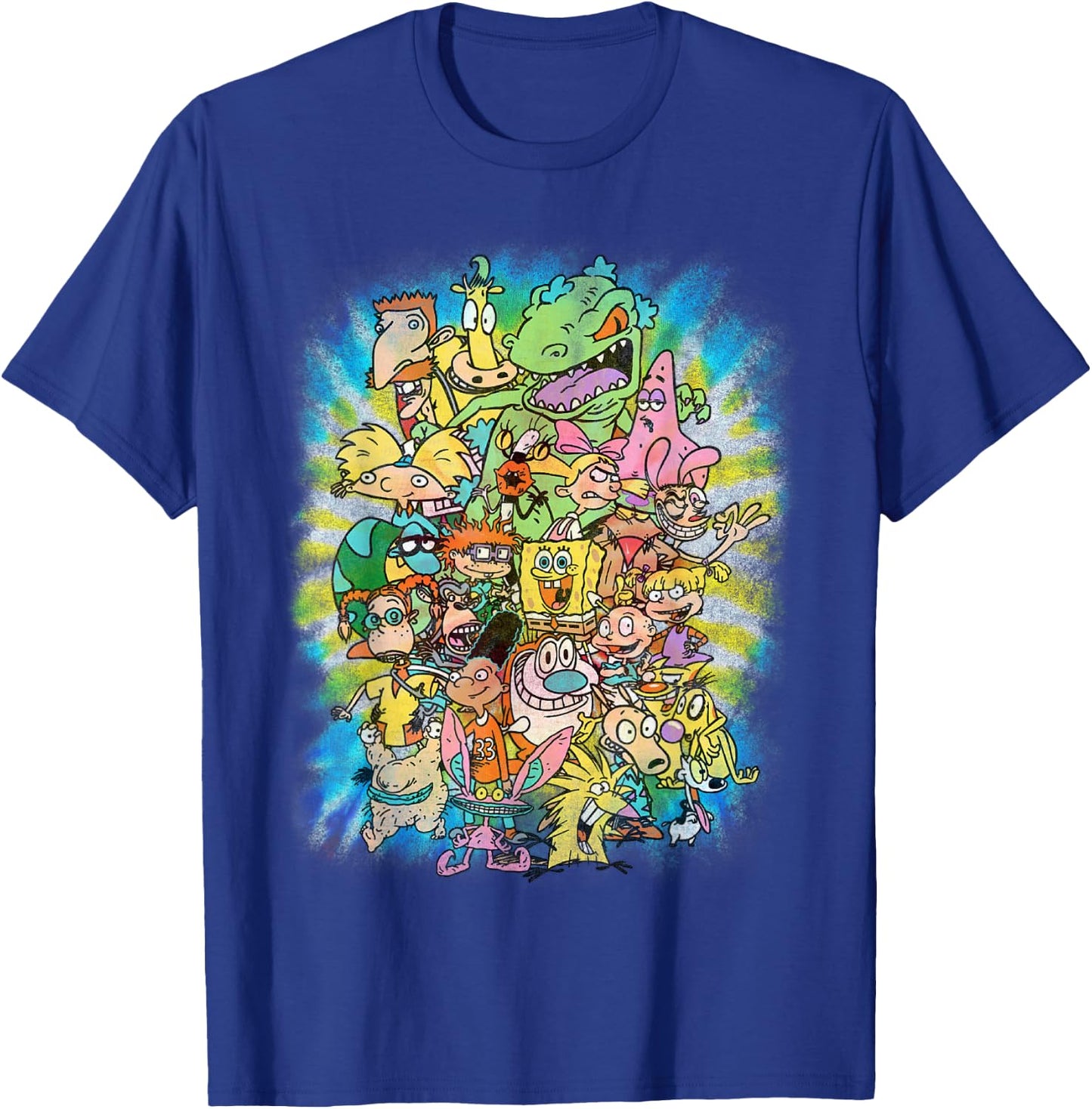 Nickelodeon Ultimate Nick 90s Character Tie Dye Style T-Shirt - T-Shirt | Royal