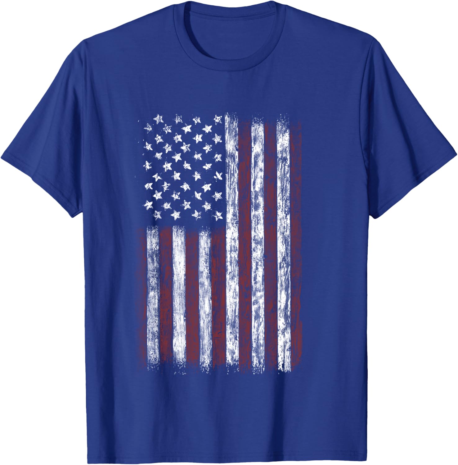 Vintage American Flag Shirt Men USA Flag T-Shirt - T-Shirt | Royal