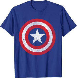 Marvel Captain America Classic Shield T-Shirt - T-Shirt | Royal