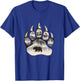 Grizzly Bear Paw Graphic Design T-Shirt - T-Shirt | Royal