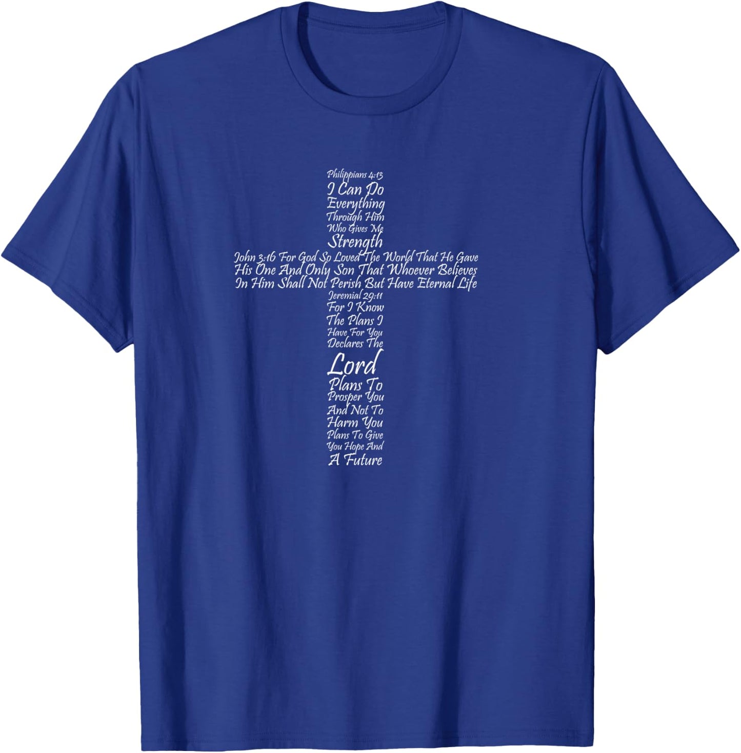 Christian Religious Faith Cross Of Inspiration T-Shirt - T-Shirt | Royal