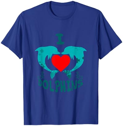 I love dolphins Gift T-Shirt - T-Shirt | Royal