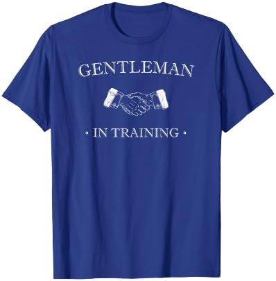 Vintage Man Gentleman In Training Retro White T-Shirt - T-Shirt | Royal