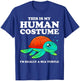 Cute This is My Human Costume I'm Really A Sea Turtle T-Shirt - T-Shirt | Royal