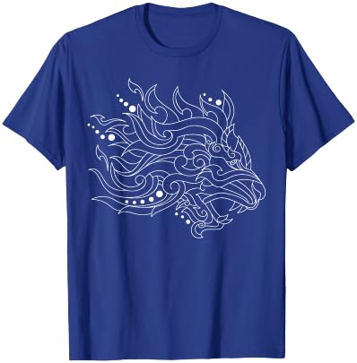 Animal Lover Artistic Head of Lion T-Shirt - T-Shirt | Royal